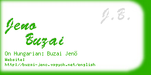 jeno buzai business card