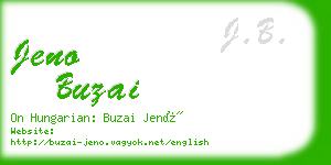 jeno buzai business card